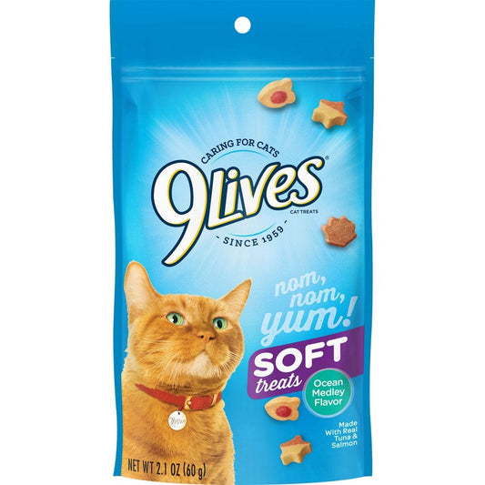 9Lives Soft Cat Treats, Ocean Medley Flavored, 2.1-Ounce Bag Animals & Pet Supplies > Pet Supplies > Cat Supplies > Cat Treats The J.M. Smucker Company   