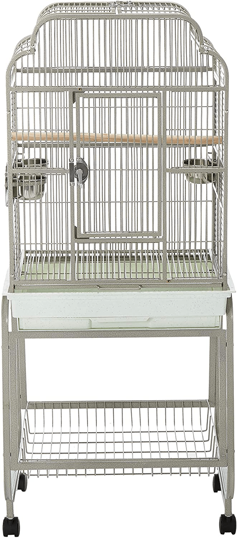 A&E Cage 782217 Platinum Open Victorian Top with Plastic Base Bird Cage, 22" X 17" Animals & Pet Supplies > Pet Supplies > Bird Supplies > Bird Cages & Stands A&E Cage   