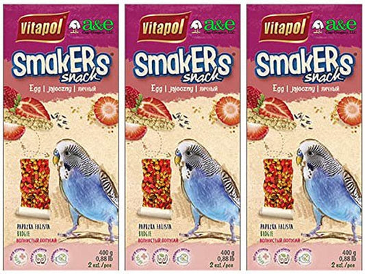 A&E Cage Co. 6 Pack of Smackers Parakeet Treat Sticks, 7.25 Inches Each, Strawberry Flavor Animals & Pet Supplies > Pet Supplies > Bird Supplies > Bird Treats A&E Cage Co. Sandstone  