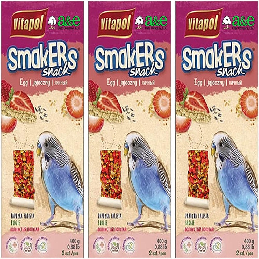 A&E Cage Co. 6 Pack of Smackers Parakeet Treat Sticks, 7.25 Inches Each, Strawberry Flavor Animals & Pet Supplies > Pet Supplies > Bird Supplies > Bird Treats A&E Cage Co.   