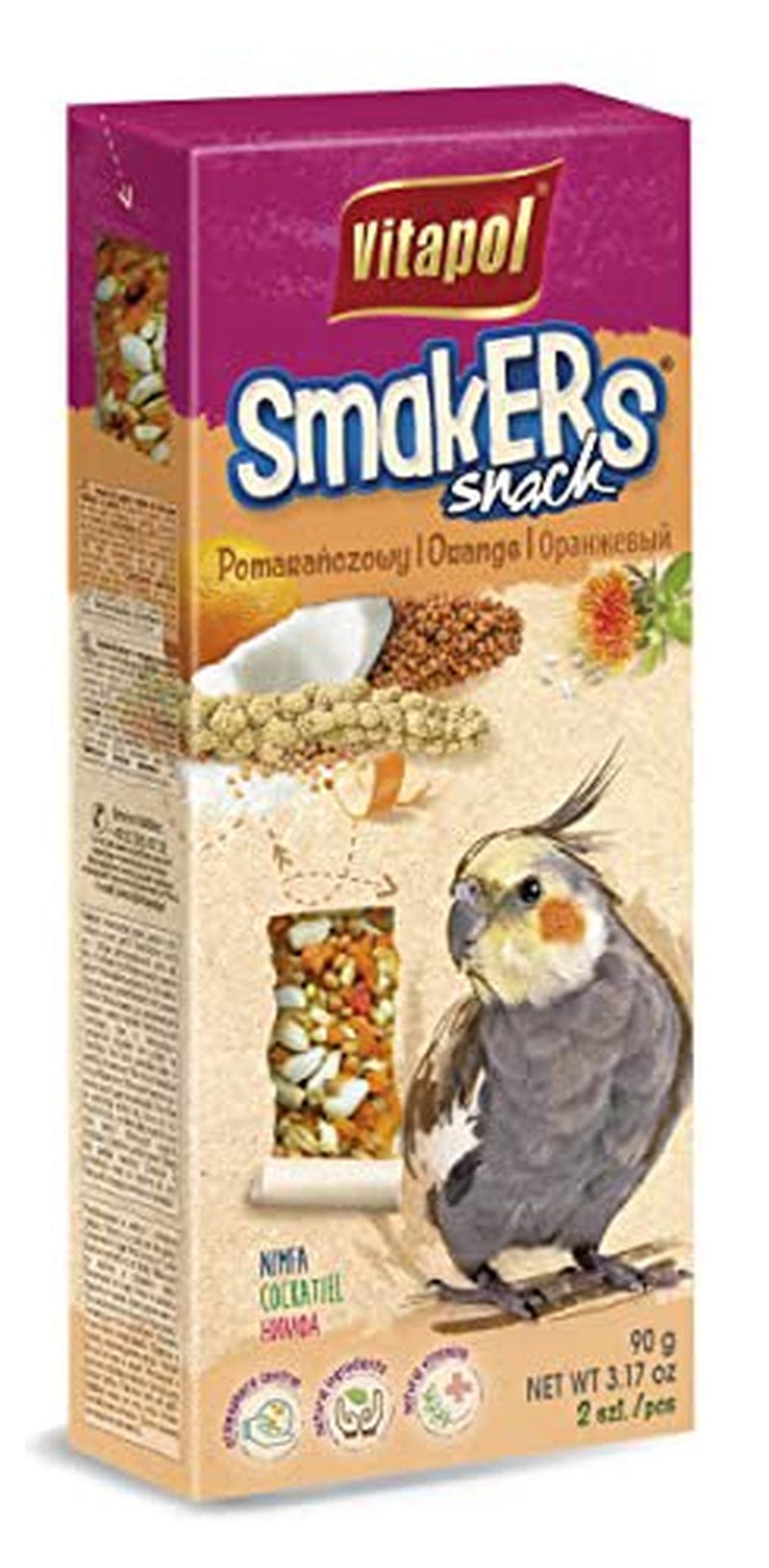 A&E Cage Co. Smackers Treat Sticks for Cockatiel in Fruit Flavor Animals & Pet Supplies > Pet Supplies > Bird Supplies > Bird Treats A&E Cage Co.   