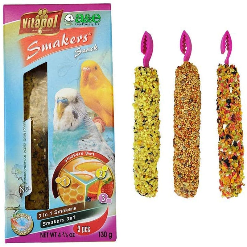 A&E Cage Co. Smakers Treat Sticks for Birds Animals & Pet Supplies > Pet Supplies > Bird Supplies > Bird Treats A&E Cage Co.   