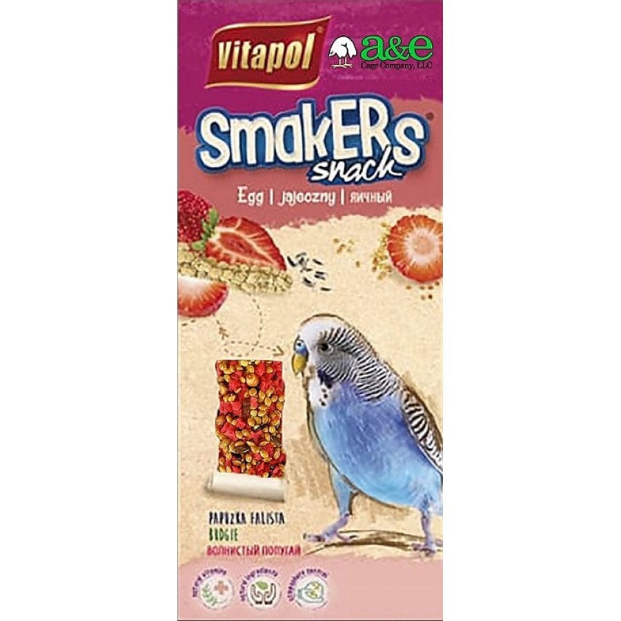 A&E Cage Company Smakers Parakeet Strawberry Treat Sticks 2 Count Pack of 4 Animals & Pet Supplies > Pet Supplies > Bird Supplies > Bird Treats A&E Cage Company   