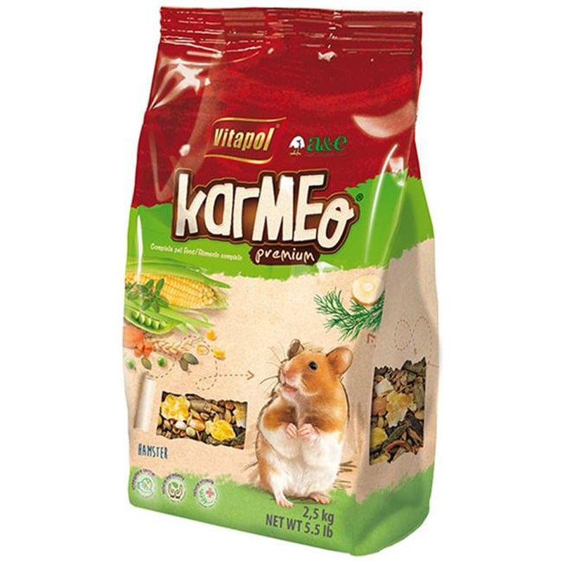 A&E Cage ZVP-1168 5.5 Lbs Karmeo Premium Food for Hamsters Zipper Bag Animals & Pet Supplies > Pet Supplies > Small Animal Supplies > Small Animal Food A&E Cage   