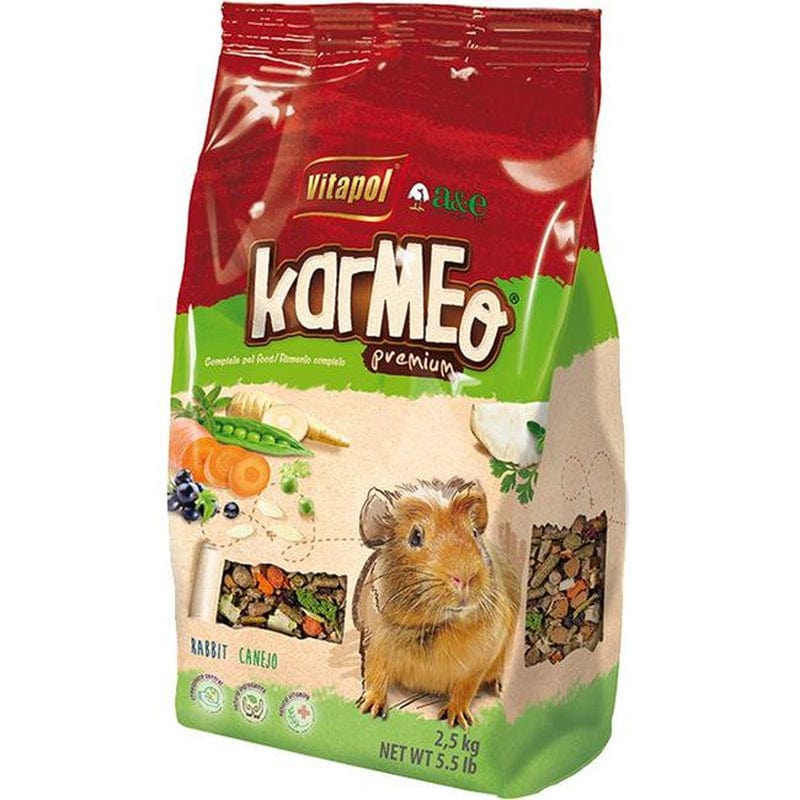 A&E Cage ZVP-1368 5.5 Lbs Karmeo Premium Food for Guinea Pigs Zipper Bag Animals & Pet Supplies > Pet Supplies > Small Animal Supplies > Small Animal Food A&E Cage   