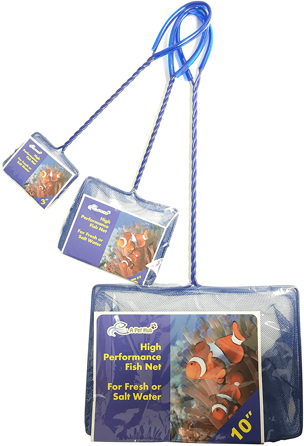 A Pet Hub High Performance Blue Fish Net Animals & Pet Supplies > Pet Supplies > Fish Supplies > Aquarium Fish Nets Ming Trading LLC 3"  