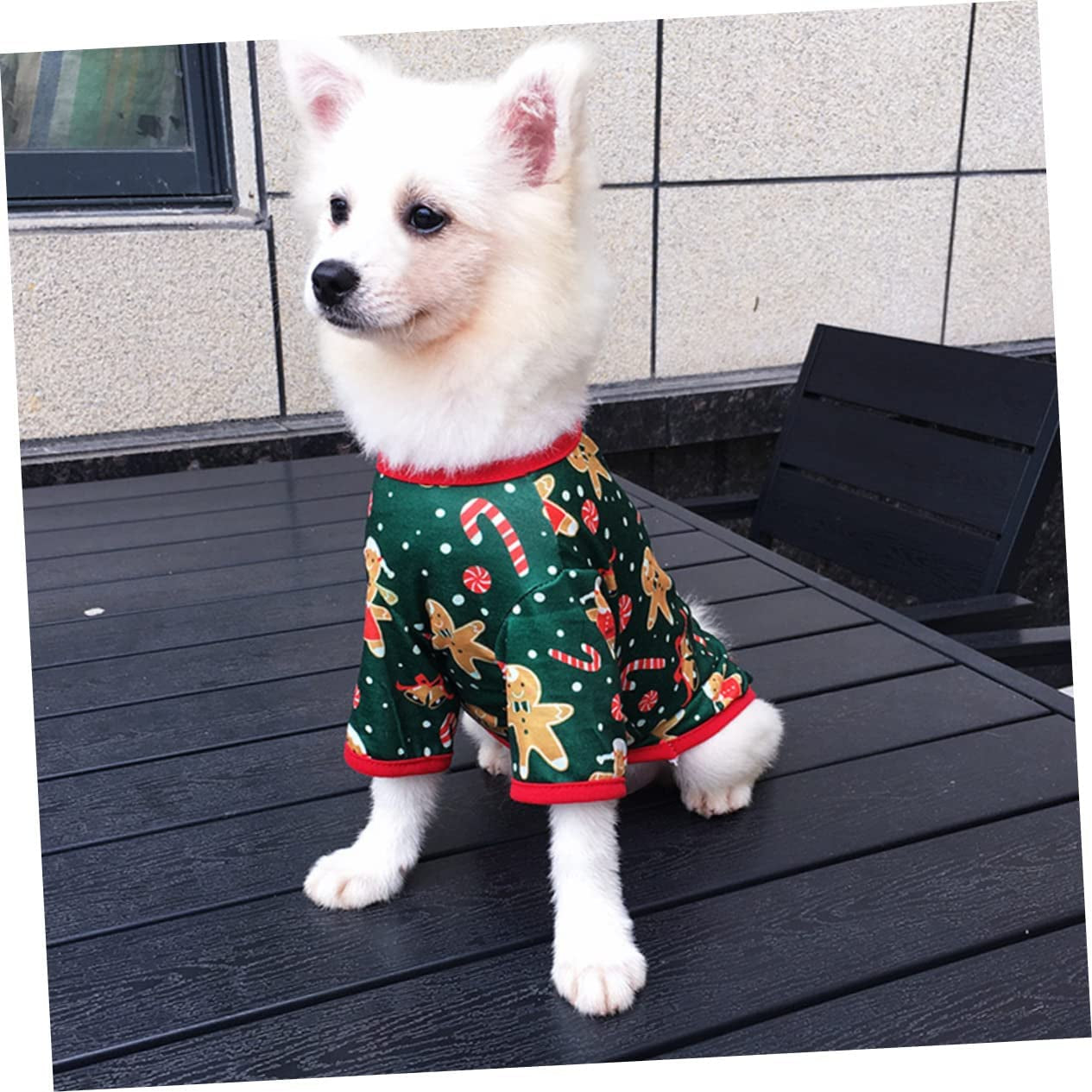 Balacoo 3Pcs Breathable Shirts- Dogs Outfits Adorable Soft and Printed Coat Funny Puppy Design Sweater New Christmas Jumpsuit Pet Cotton Cosplay Jacket Gingerbread Outfit Gifts Medium Animals & Pet Supplies > Pet Supplies > Dog Supplies > Dog Apparel Balacoo   