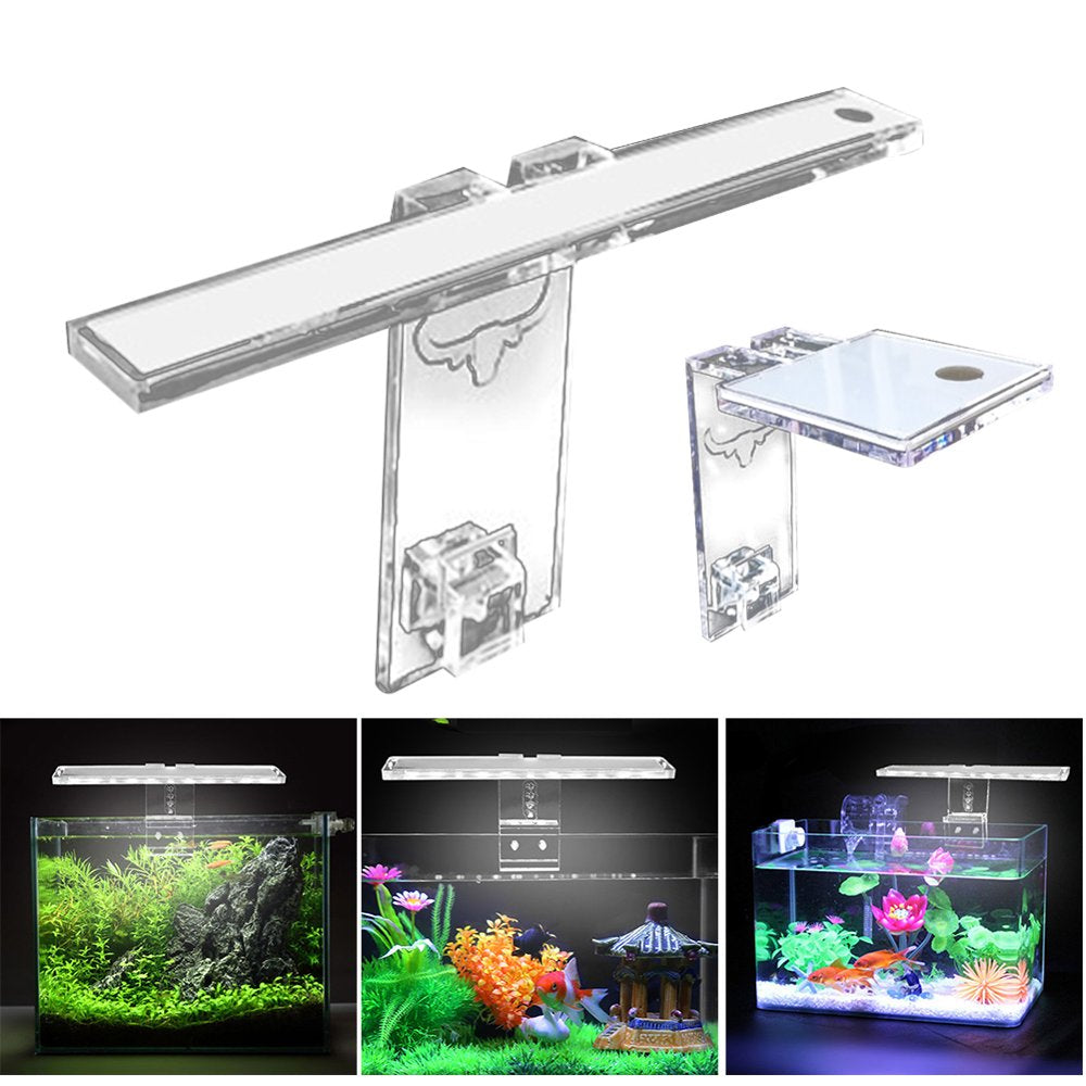 LED Aquarium Lamp Plant Light Fits Tanks 3-8MM Thickness Aquatic Lamp Aquarium Bracket Light New Animals & Pet Supplies > Pet Supplies > Fish Supplies > Aquarium Lighting GETNOIVAS square lamp  