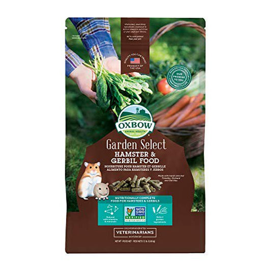 Oxbow Animal Health Garden Select Hamster and Gerbil Food, Garden-Inspired Recipe for Hamsters and Gerbils, Non-Gmo, Made in the USA, 1.5 Pound Bag Animals & Pet Supplies > Pet Supplies > Small Animal Supplies > Small Animal Food Oxbow   
