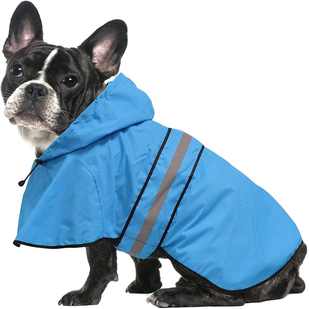 Bseen Dog Raincoat Hooded - Waterproof Reflective Pet Rain Jacket (Green, Large) Animals & Pet Supplies > Pet Supplies > Dog Supplies > Dog Apparel Dongguan Bison Sports Articles Co. Ltd. S [Neck: 15"; Chest Girth: 14.5"-18"; Length: 12.5"] Blue 