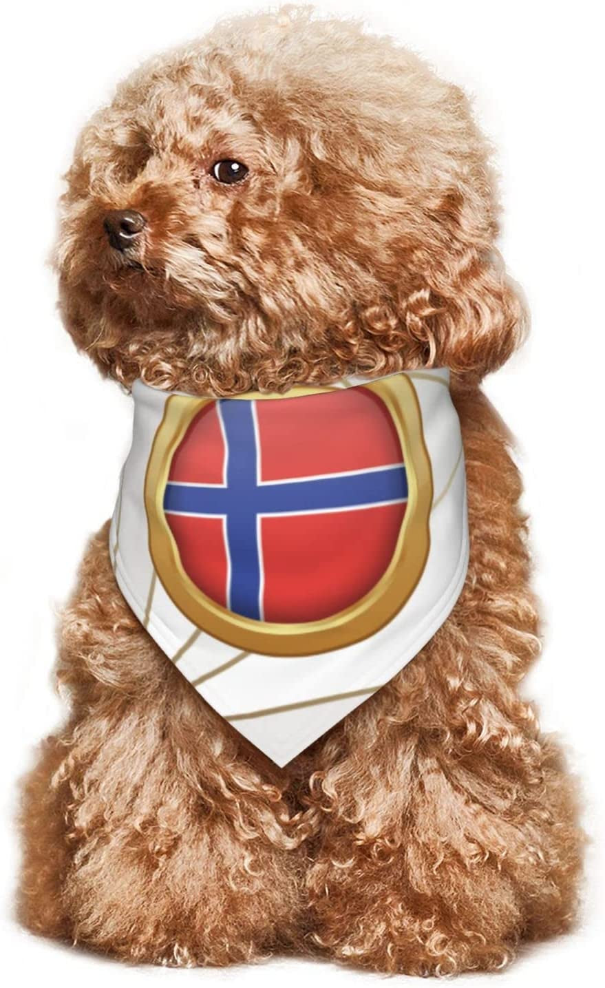 Golden Disc Norway Flag Pet Dog and Cat Decorative Triangle Scarf,Dog Bandana,Breathable and Stain Resistant. Animals & Pet Supplies > Pet Supplies > Dog Supplies > Dog Apparel ZALTAS   