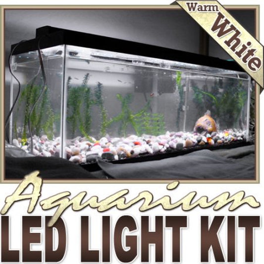 Biltek 6' Ft Warm White Aquarium Saltwater White LED Strip Lighting Complete Package Kit Lamp Light DIY - Main Lighting Sub Fresh Water Salt Water Tank Water Resistant 3528 SMD Flexible DIY 220V Animals & Pet Supplies > Pet Supplies > Fish Supplies > Aquarium Lighting Oakeskaran   