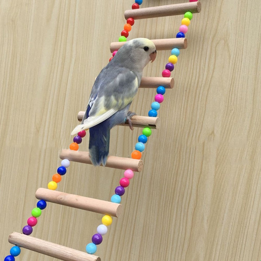 Pet Ladder Bird Toys for Parrots Crawling Bridge Wooden Cage Perch Swing Toy Animals & Pet Supplies > Pet Supplies > Bird Supplies > Bird Ladders & Perches BYDEZCON   