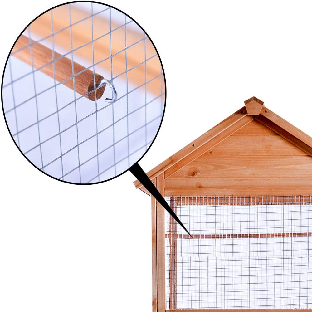 Mcombo 70" Wooden Bird Cage, Pet Parrot Cages with Stand 0011L Animals & Pet Supplies > Pet Supplies > Bird Supplies > Bird Cages & Stands Newacme LLC   