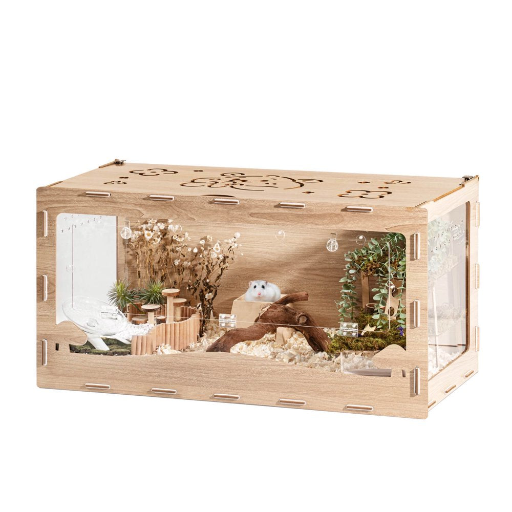 Canddidliike 40" Wooden Hamster Cage Small Animals House Pet Habitat Natural Animals & Pet Supplies > Pet Supplies > Small Animal Supplies > Small Animal Habitats & Cages Canddidliike   