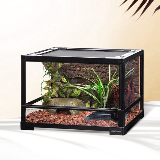REPTI-ZOO Knock-Down Glass Terrarium 18×18×12.6 Inches Animals & Pet Supplies > Pet Supplies > Reptile & Amphibian Supplies > Reptile & Amphibian Substrates ETAN PET SUPPLIES INC   