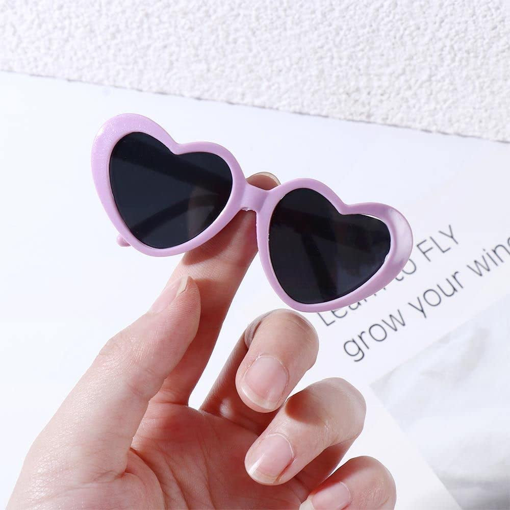 1PCS Cute Pet Sunglasses,Plastic Heart Cat Eye-Wear Glasses Heart Sun Flower Glasses for Small Dogs Cat Accessories(White) Animals & Pet Supplies > Pet Supplies > Dog Supplies > Dog Apparel TELIAO   