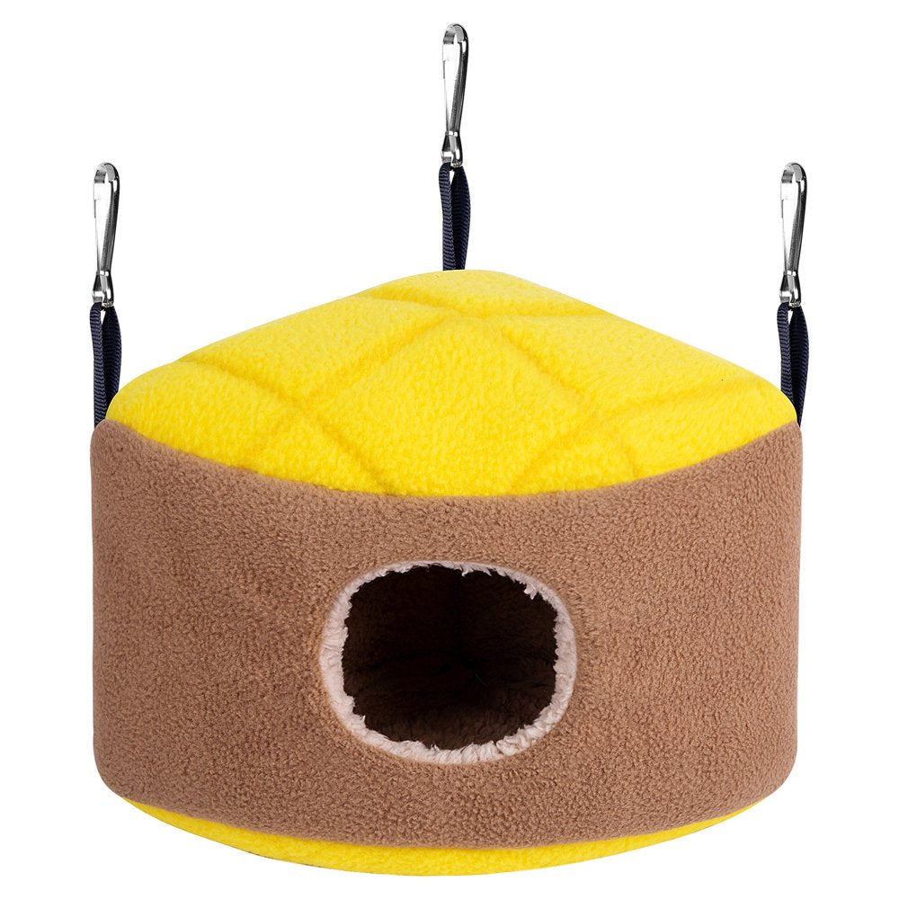 BOOYOU Warm Bird Nest Winter House Snuggle Hut Hanging Hammock Cage Accessories Plush Hideaway for Gerbil Small Parrot Parakeet Cockatiel Budgie Conure Finch Dwarf Hamster Mouse Rat Animals & Pet Supplies > Pet Supplies > Bird Supplies > Bird Cage Accessories BOOYOU   