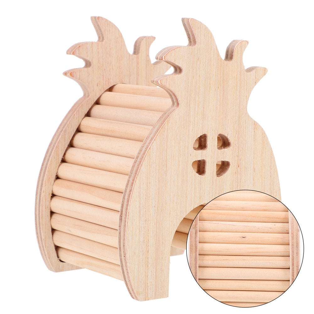 Etereauty Hamster Hideout Hut House Small Animal Wooden Cage Pet Wood Habitat Cave Mini Hideaway Bath Bridge Critter Bed Nest Animals & Pet Supplies > Pet Supplies > Small Animal Supplies > Small Animal Habitats & Cages ETEREAUTY   