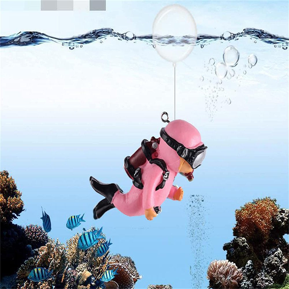 Cute Little Diver Fish Tank Decor, Floating Fish Tank Decor, Fish