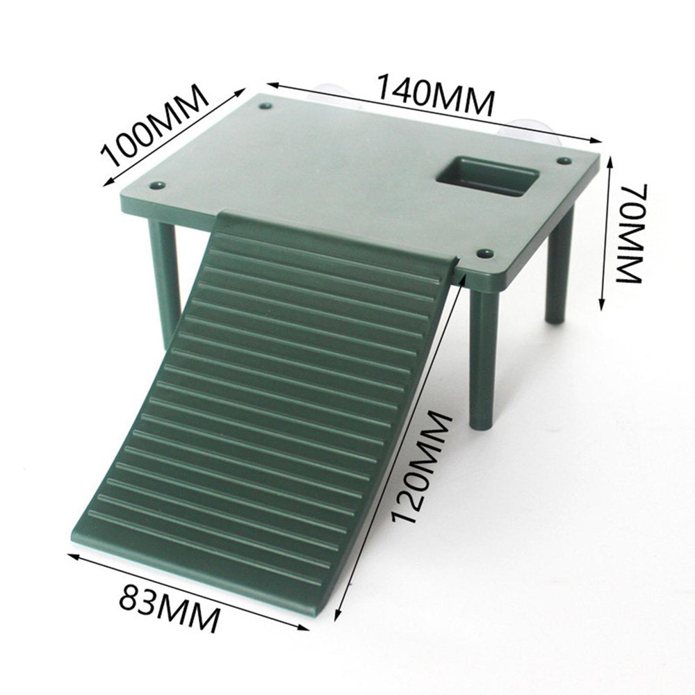 Turtle Basking Platform Reptiles Habitat with Suction Cup Feeder Ornament Resting Terrace for Amphibians Tank Accessories Pet Supplies Animals & Pet Supplies > Pet Supplies > Small Animal Supplies > Small Animal Habitat Accessories DYNWAVE   