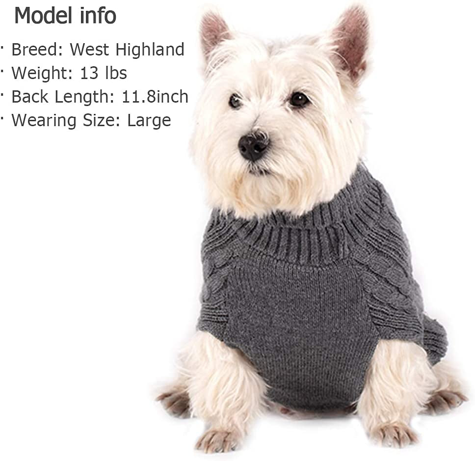 KYEESE Medium Dog Sweaters with Leash Hole Doggie Pullover Sweater Knitwear Knit Warm Pet Coat for Fall Winter Animals & Pet Supplies > Pet Supplies > Dog Supplies > Dog Apparel kyeese   