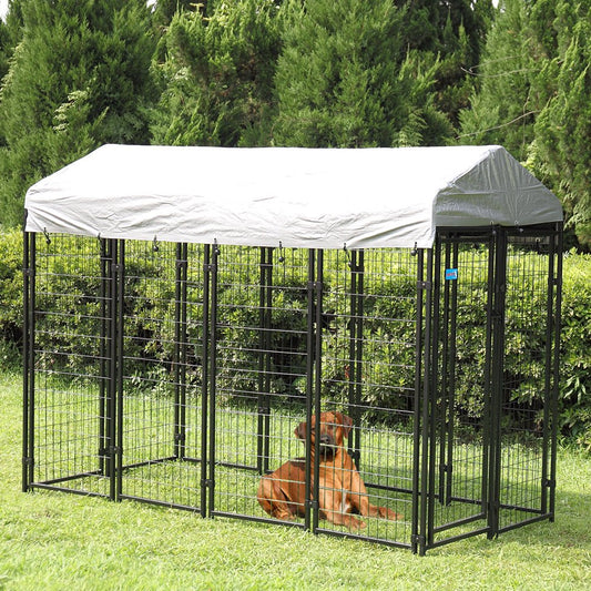 Coziwow Large Outdoor Dog Kennel Heavy Duty Dog Cage Pet Playpen with Waterproof Cover Animals & Pet Supplies > Pet Supplies > Dog Supplies > Dog Kennels & Runs Jaxpety   