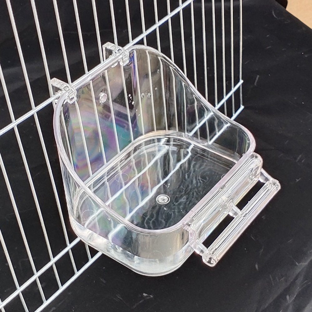 Meidiya Transparent Bird Bath Box with Perch,Bird Bathtub Cage Accessories Animals & Pet Supplies > Pet Supplies > Bird Supplies > Bird Cage Accessories Meidiya   