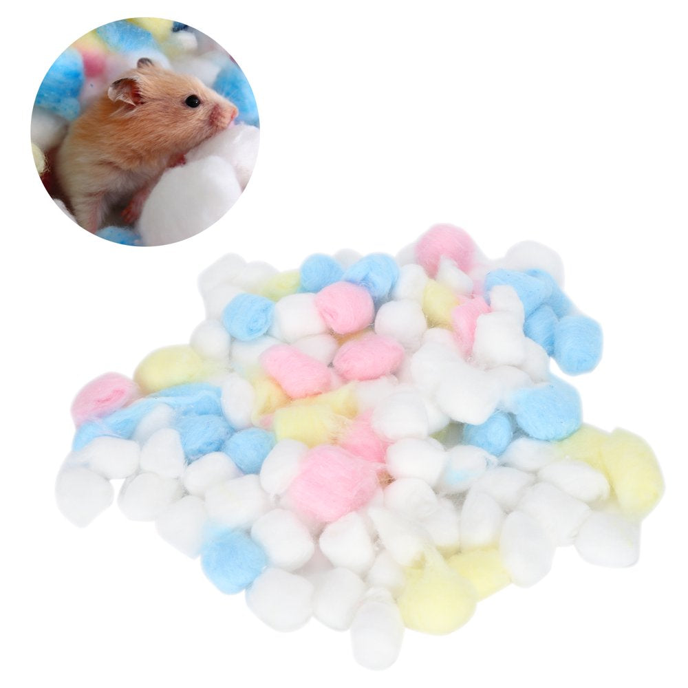FTVOGUE Hamster Cotton Balls Filler Colorful Natural Cotton Warm Bedding for Small Animals House,Cotton Balls Filler,Colorful Cotton Balls Filler