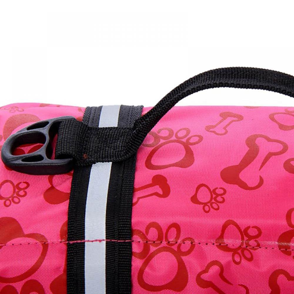 Dog Life Jacket Adjustable Dog Lifevest Swimsuit Safety Vest Apparel Lifesaver Coat for Small Large Cats Puppy Kitty with Handle Reflective for Swimming and Boating Animals & Pet Supplies > Pet Supplies > Cat Supplies > Cat Apparel Left wind   