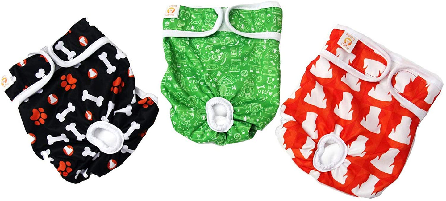 Dog Diapers Washable & Reusable Female and Male Dog Diapers Materials Durable Machine Washable Solution for Pet Incontinence and Long Travels - 3 Pack Set (M, New) Animals & Pet Supplies > Pet Supplies > Dog Supplies > Dog Diaper Pads & Liners Home Décor   