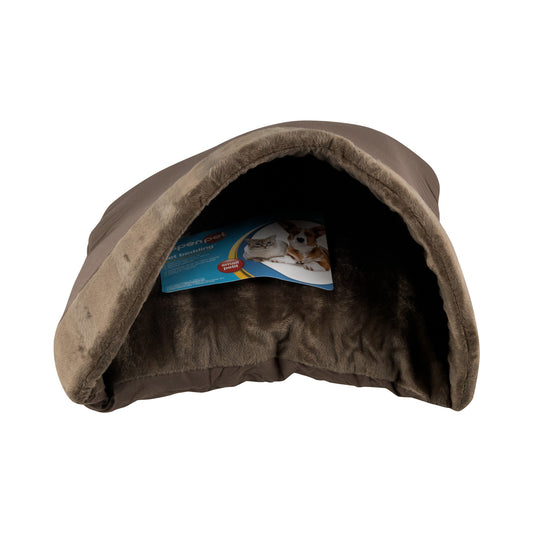 Aspen Pet Kitty Cave Pet Cat Bed, Brown Animals & Pet Supplies > Pet Supplies > Cat Supplies > Cat Beds Doskocil Manufacturing Co Inc   