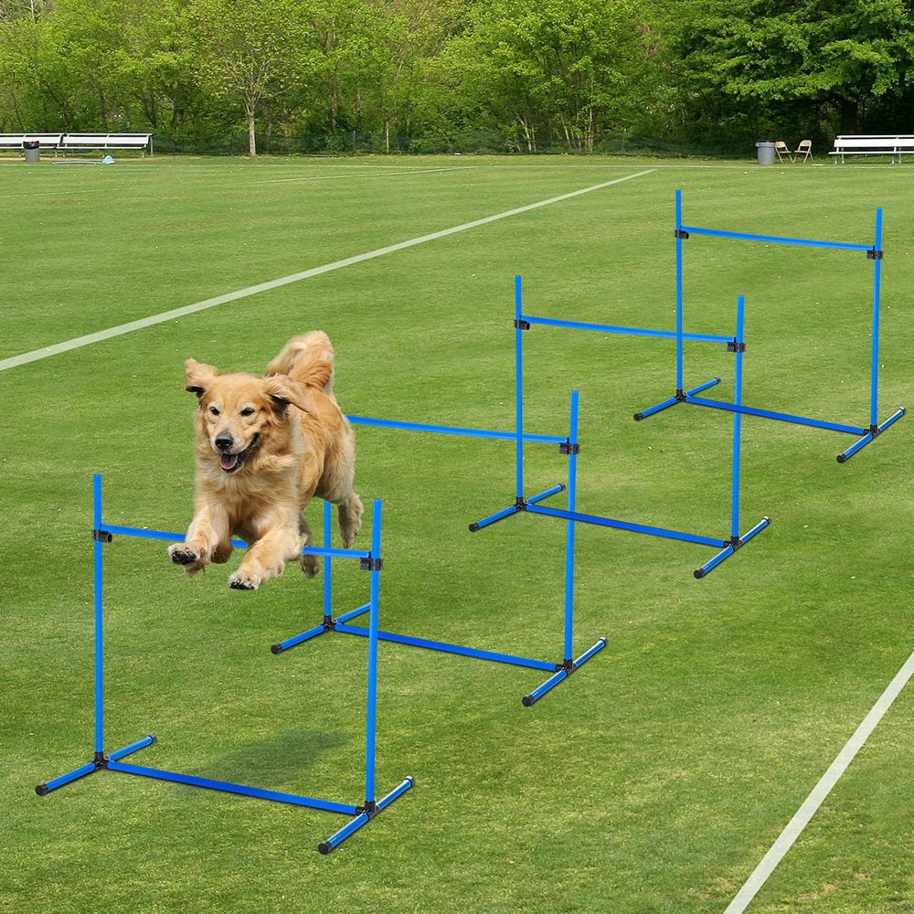 Hidove 4 Piece Adjustable Dog Jump Bar Agility Training Equipment with Carrying Case Animals & Pet Supplies > Pet Supplies > Dog Supplies > Dog Treadmills Hidove   