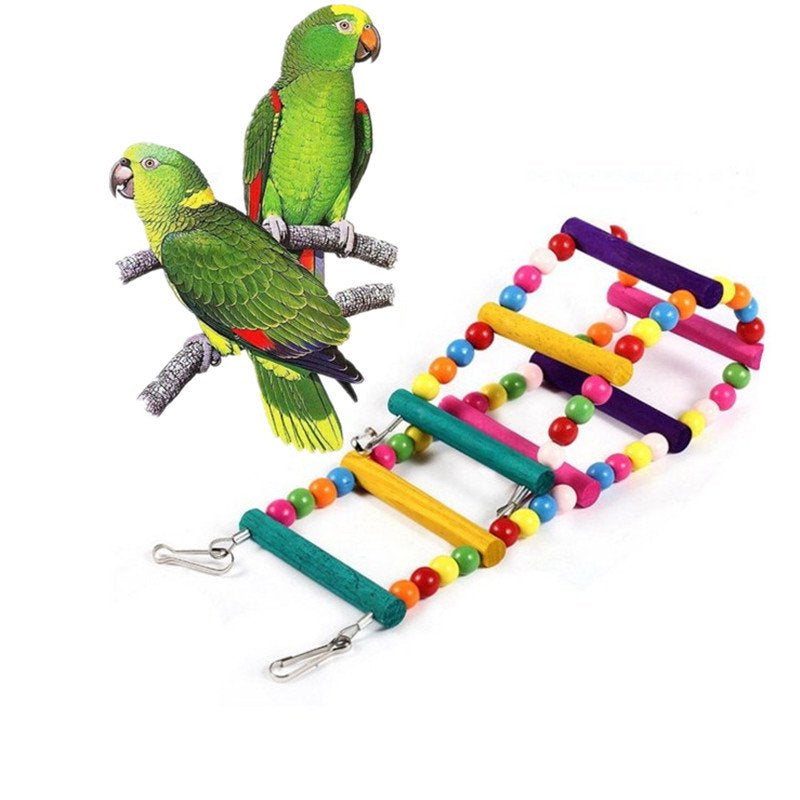 Ucradle Parrot Rainbow Bridge Parrot Climbing Ladder Bird Parrot Toys Ladders Swing Chewing Toys Hanging Pet Bird Cage Accessories Hammock Swing Toy for Small Parakeets Conures,Macaws,Lovebirds Animals & Pet Supplies > Pet Supplies > Bird Supplies > Bird Cage Accessories SND   