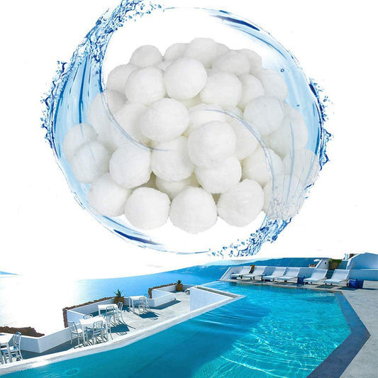 Filter Balls Pool,1000 G Filter Balls for Sand Filter Systems Replace Filter Sand Pool, Washable Filter Balls Suitable for Pool Filters, Swimming Pool Filter Systems, Aquarium and Pool Accessories. Animals & Pet Supplies > Pet Supplies > Fish Supplies > Aquarium Filters Skycarper 500g  