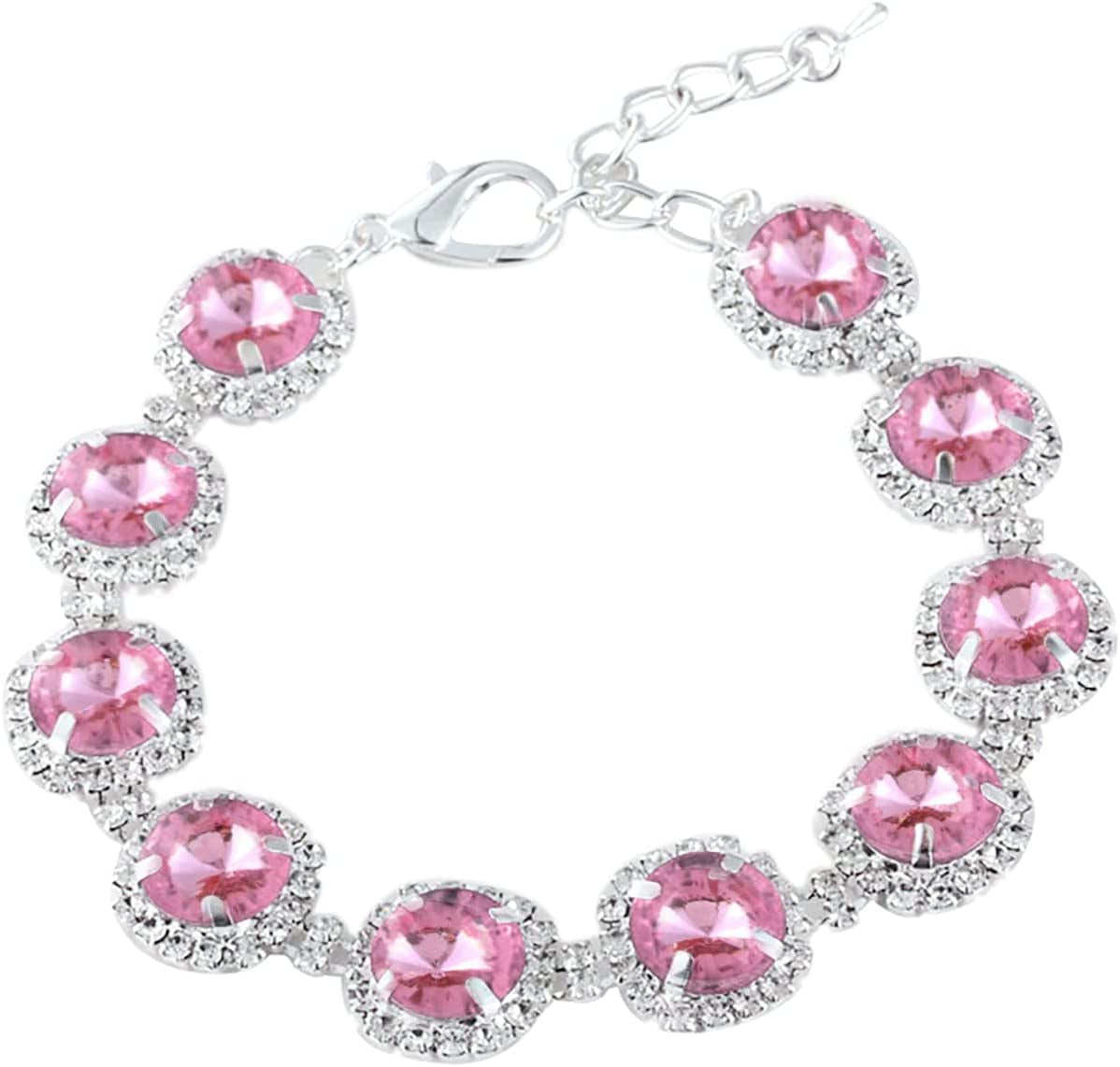 Collars Chocker Fashion Dog Shaped Fancy Pet Shining Rhinestone Pet Necklace Small Dog Collar Animals & Pet Supplies > Pet Supplies > Dog Supplies > Dog Apparel Generic Pink Large 