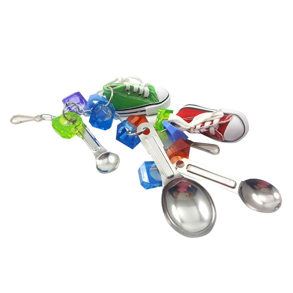 Petequip Bird Spoon Sneaker Toy Cage Spoon Hanging Climbing Bite Chewing Pet Swing Toy Random Color Animals & Pet Supplies > Pet Supplies > Bird Supplies > Bird Gyms & Playstands PetEquip   