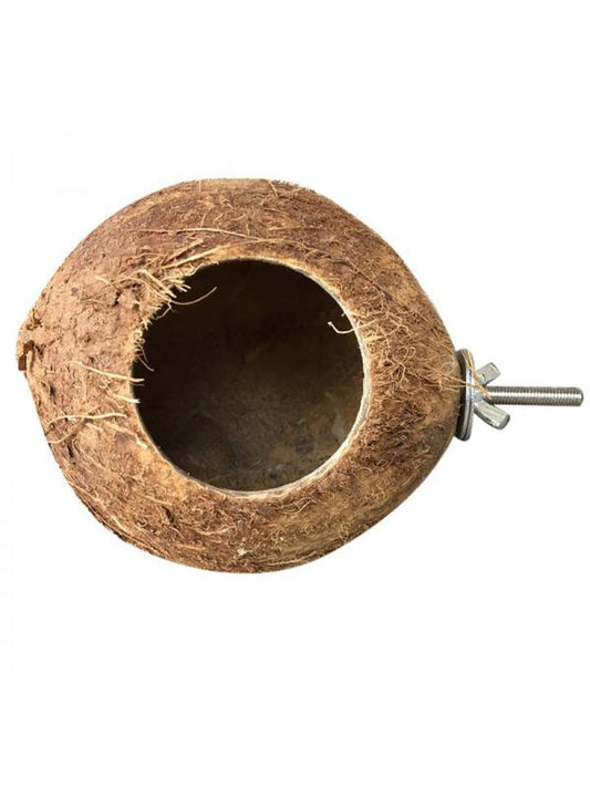 SHEMALL Natural Coconut Shell Bird Nest House Hut Feeder Pet Parrot Birds Toy Animals & Pet Supplies > Pet Supplies > Bird Supplies > Bird Toys SHEMALL   