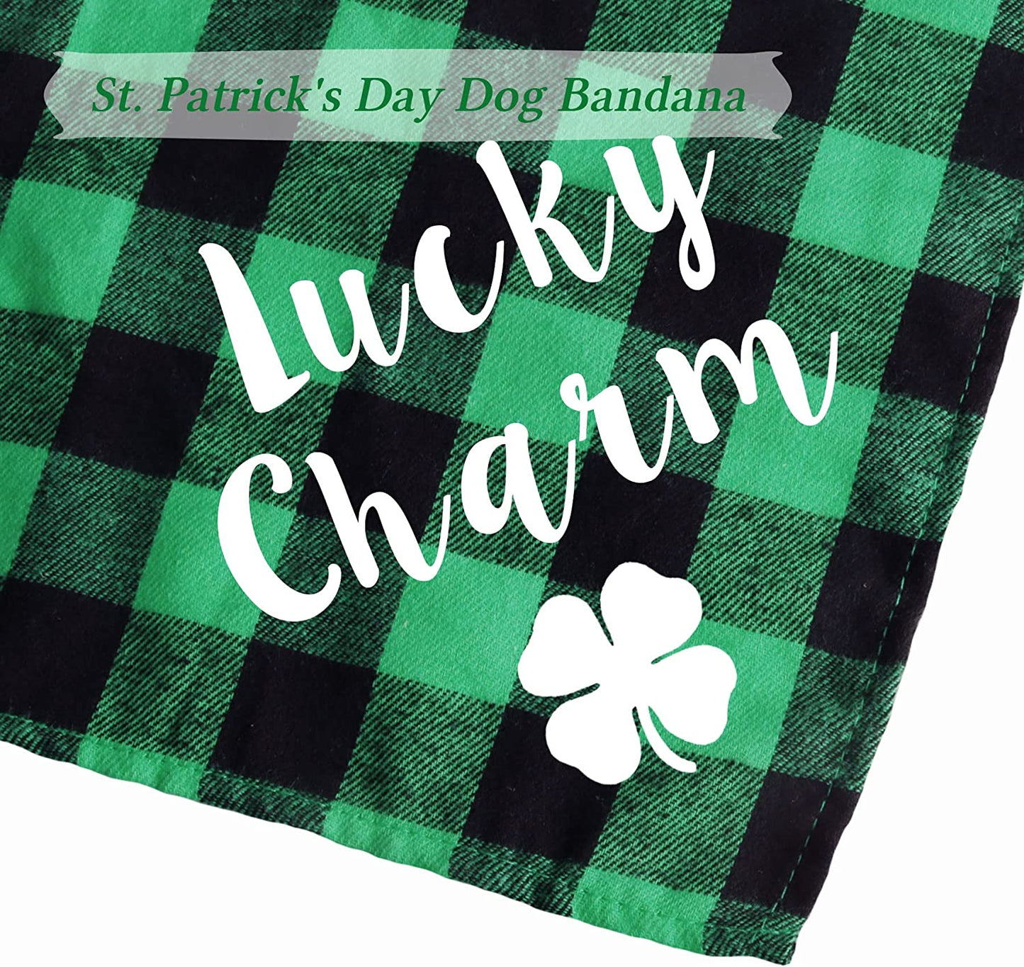 STMK 2 Pack St. Patrick'S Day Dog Bandanas, Holiday Plaid Dog Puppy Bandana for Dog Puppy St. Patrick'S Day Holiday Party Decorations Animals & Pet Supplies > Pet Supplies > Dog Supplies > Dog Apparel STMK   