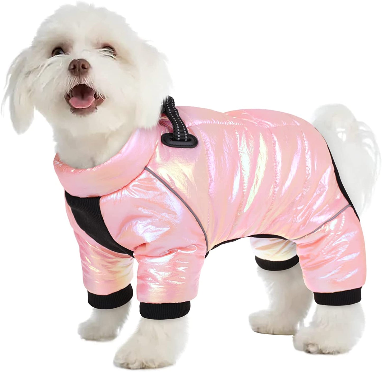 AOFITEE Dog Coat, Waterproof Dog Jacket for Winter, Warm Fullbody Dog Snowsuit, Zip up Fleece Dog Vest, Cold Weather Dog Coats with Reflective Stripes, Outdoor Windproof Dog Apparel for Small Dogs Animals & Pet Supplies > Pet Supplies > Dog Supplies > Dog Apparel AOFITEE   