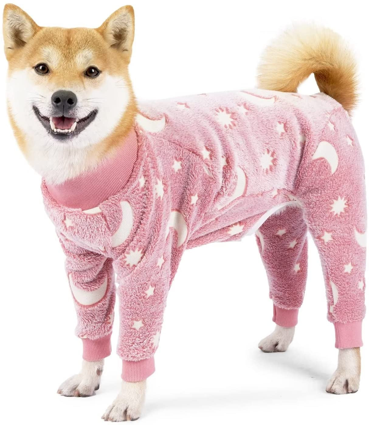 Xqpetlihai Dog Pajamas Dog Onesie Soft Material Dog Clothes for Medium Large Size Dog Dog Pjs for Girl(B,Xl) Animals & Pet Supplies > Pet Supplies > Dog Supplies > Dog Apparel Xqpetlihai Pink XL 