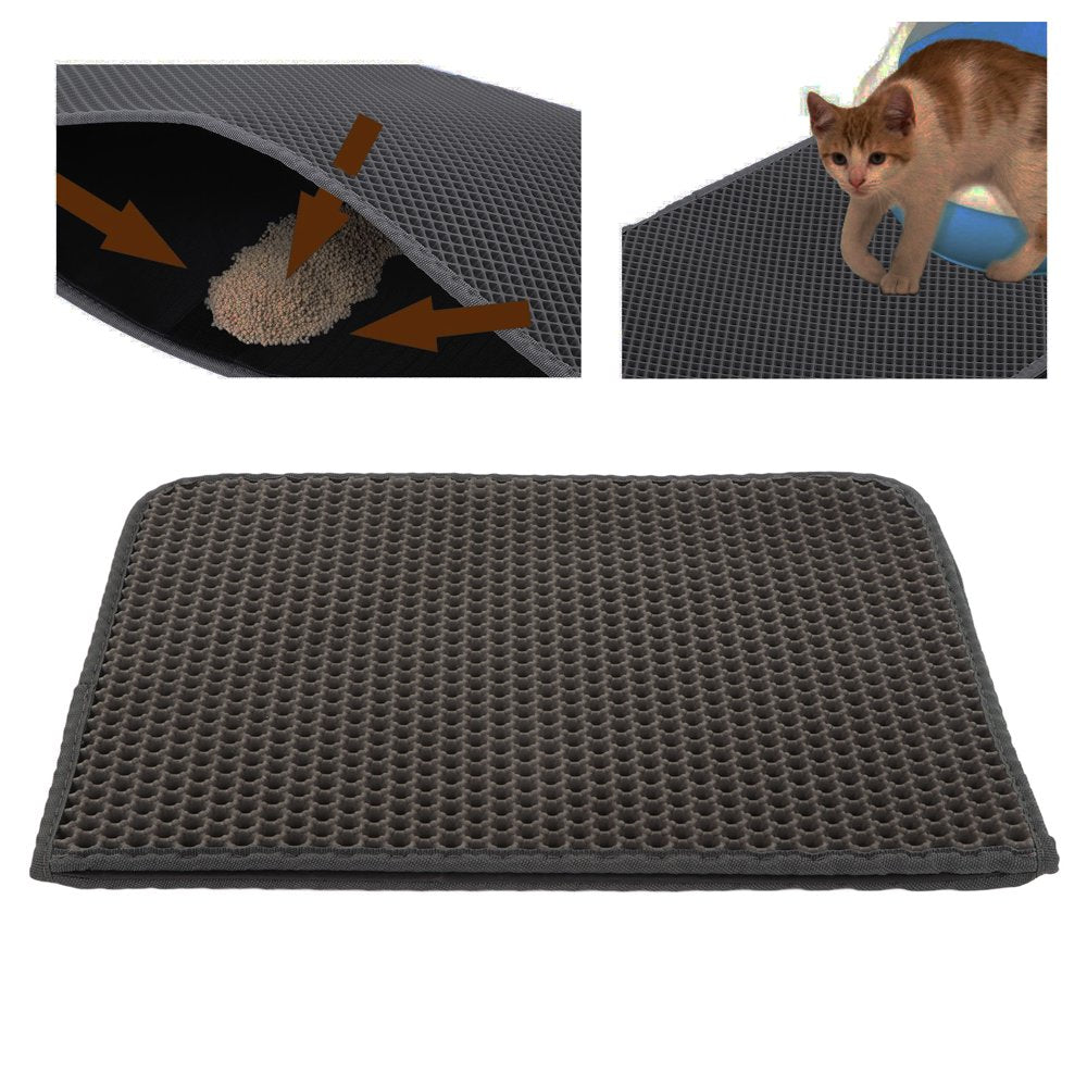 Litter Pad, Foldable Double Layer EVA Material Litter Trapping Mat for Litter Box Animals & Pet Supplies > Pet Supplies > Cat Supplies > Cat Litter Box Mats Amonsee   