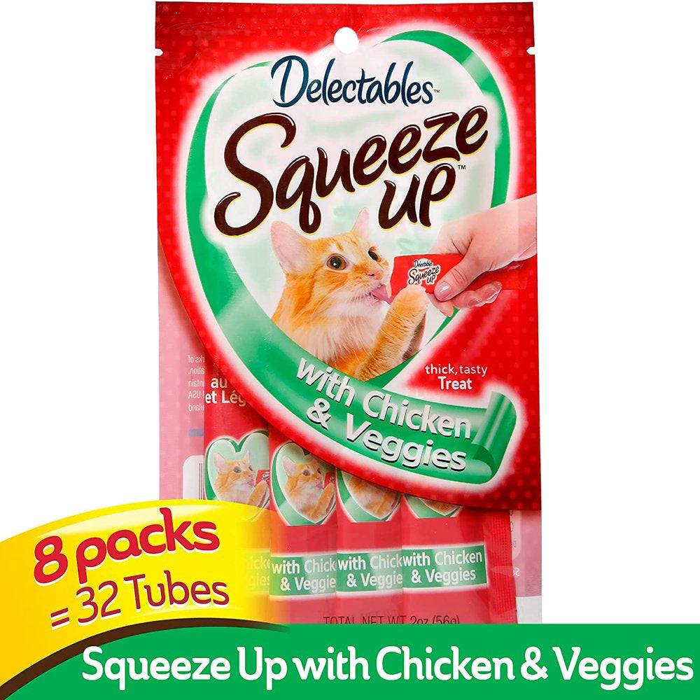 Delectables Squeeze up Lickable Wet Cat Treats – Chicken&Veggies – 32 Tubes Animals & Pet Supplies > Pet Supplies > Cat Supplies > Cat Treats Delectables Chicken&Veggies - 32 Tubes  