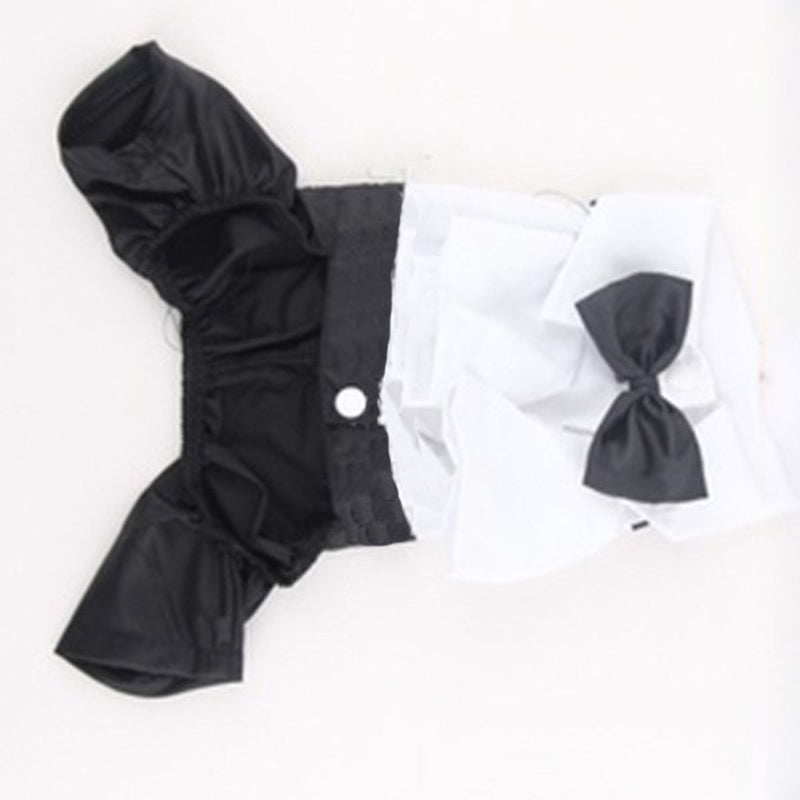 Pet Dog Tuxedo Bow Tie Wedding Suit Clothing Puppy Costumes Clothes Apparel Animals & Pet Supplies > Pet Supplies > Dog Supplies > Dog Apparel Funcee   