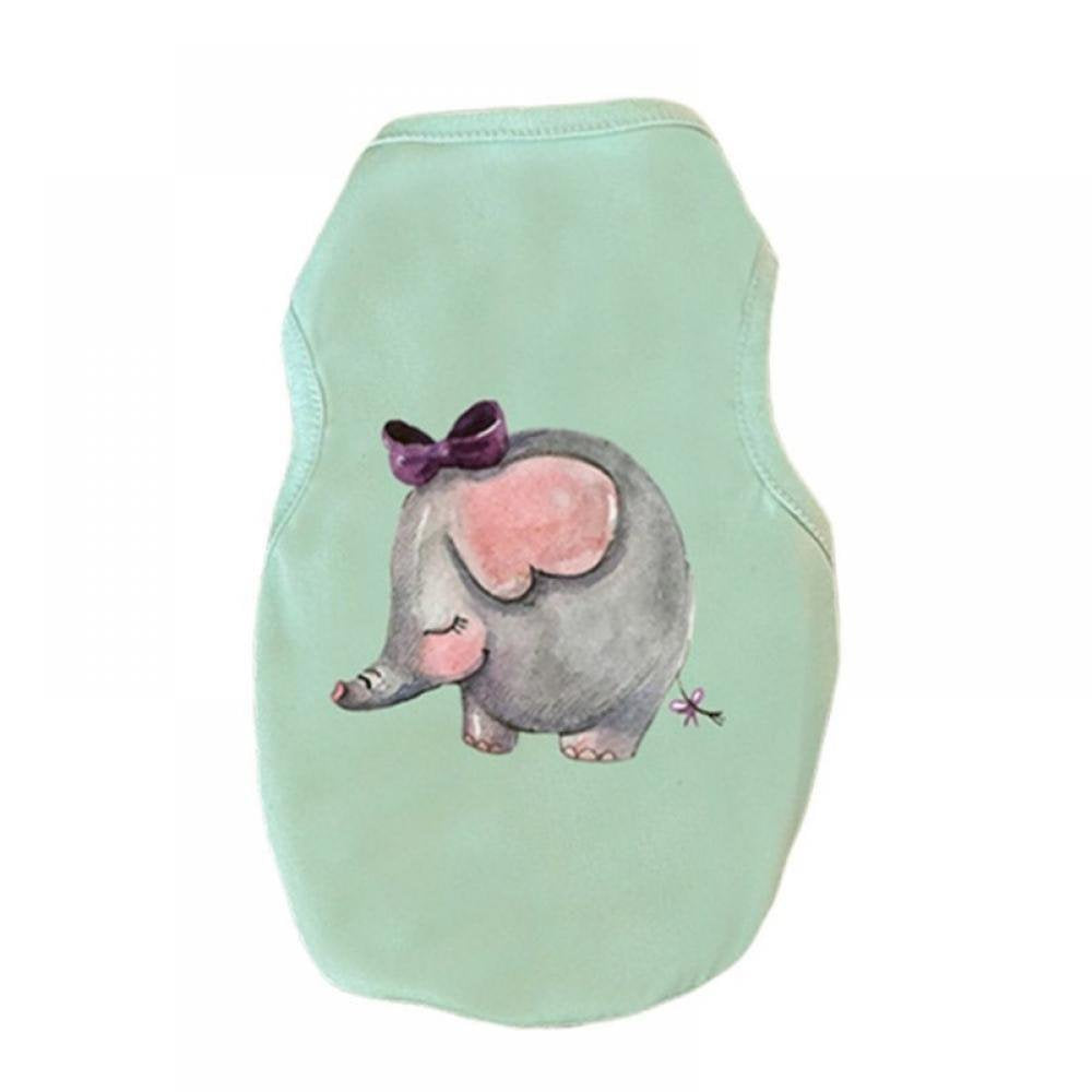 Printed Puppy Dog Shirts Breathable Dog Apparel Soft Puppy Sweatshirt Pet Daily Shirt Colorful Pet Clothing for Dogs and Cats Animals & Pet Supplies > Pet Supplies > Dog Supplies > Dog Apparel Sunmark S Green 