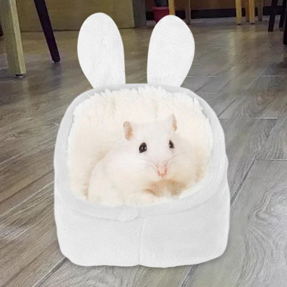 Small Animals Guinea Mini Bed Warm Hamster House Bedding Basket Cloth Cozy Accessories Sleeping Bag for Bunny Outdoor Squirrel Rabbit , White Animals & Pet Supplies > Pet Supplies > Small Animal Supplies > Small Animal Bedding perfeclan   