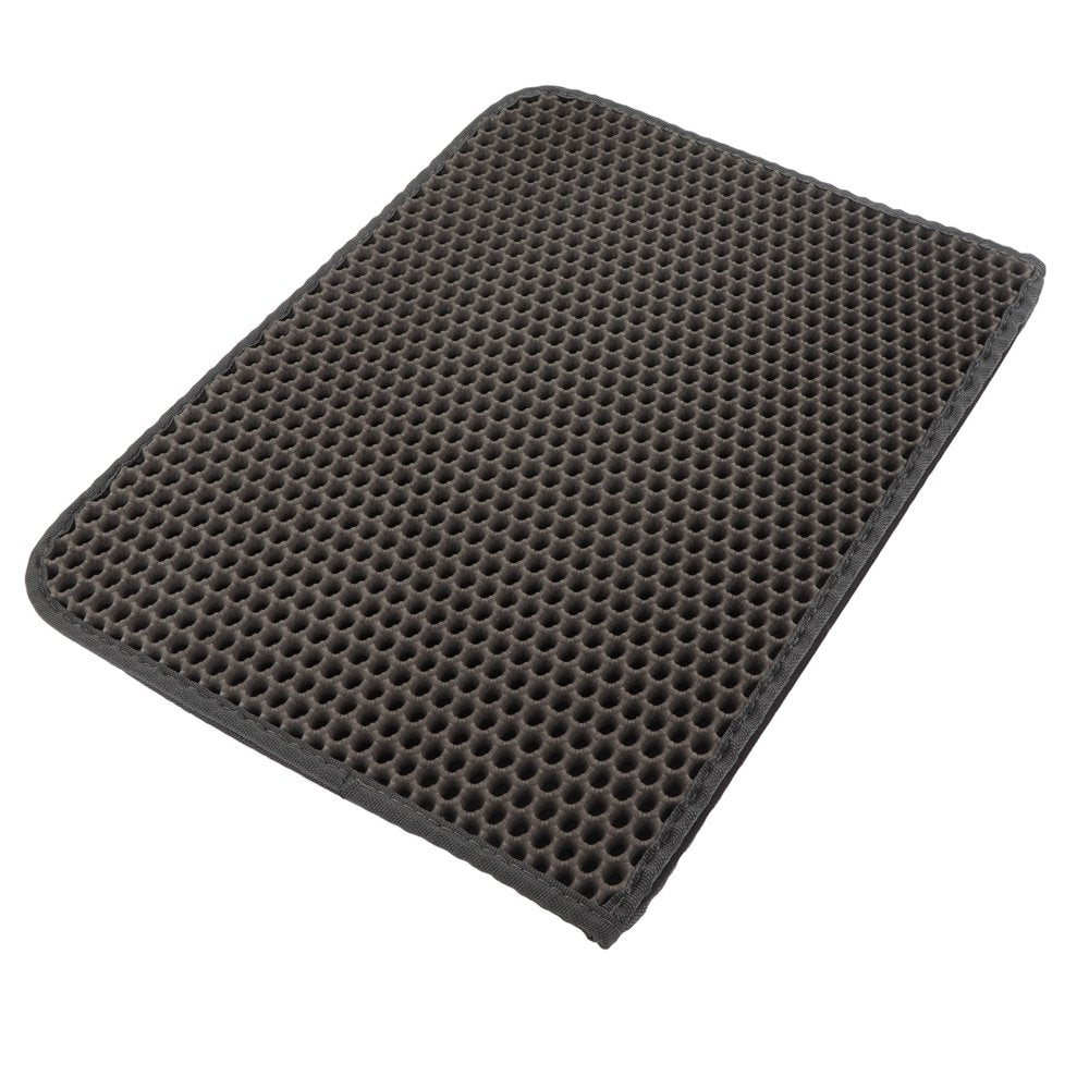 Litter Pad, Double Layer Prevent Slip Litter Trapping Mat EVA Material Foldable for Litter Box