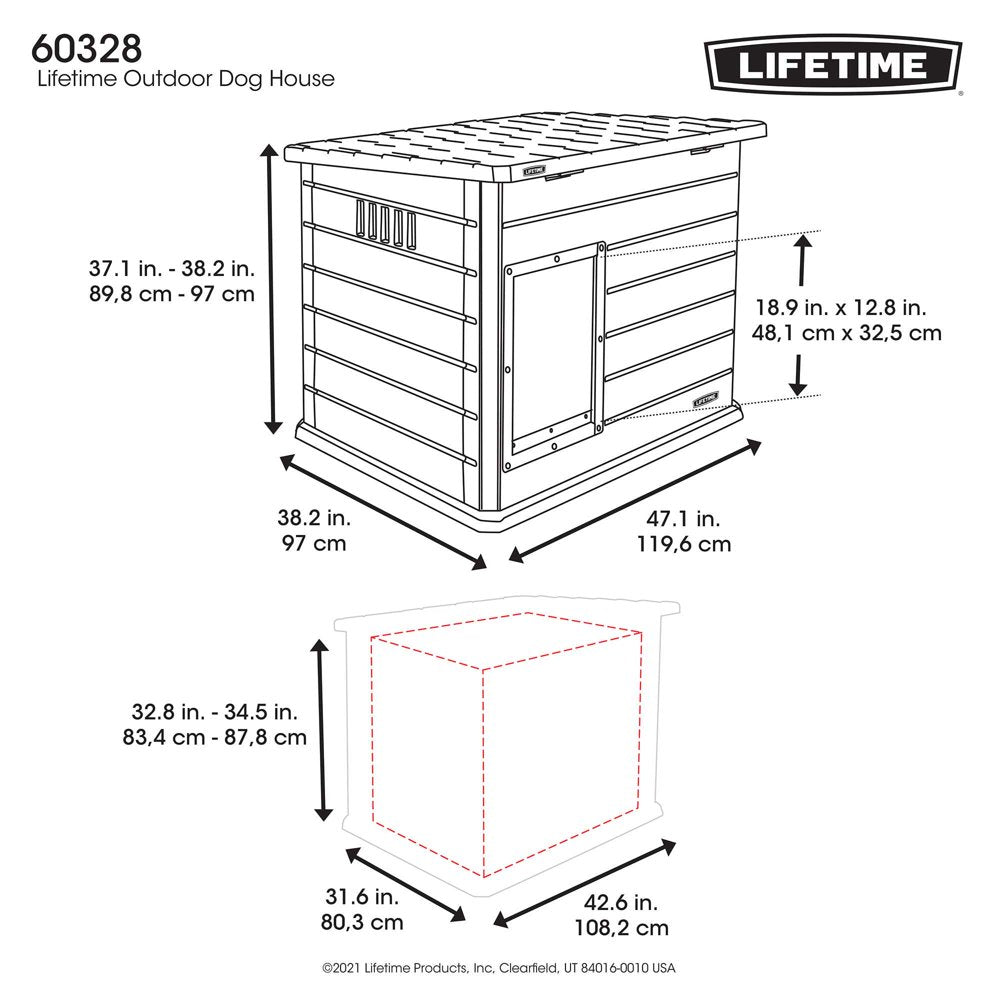 Lifetime Deluxe Dog House (Large) Animals & Pet Supplies > Pet Supplies > Dog Supplies > Dog Houses Lifetime Products   