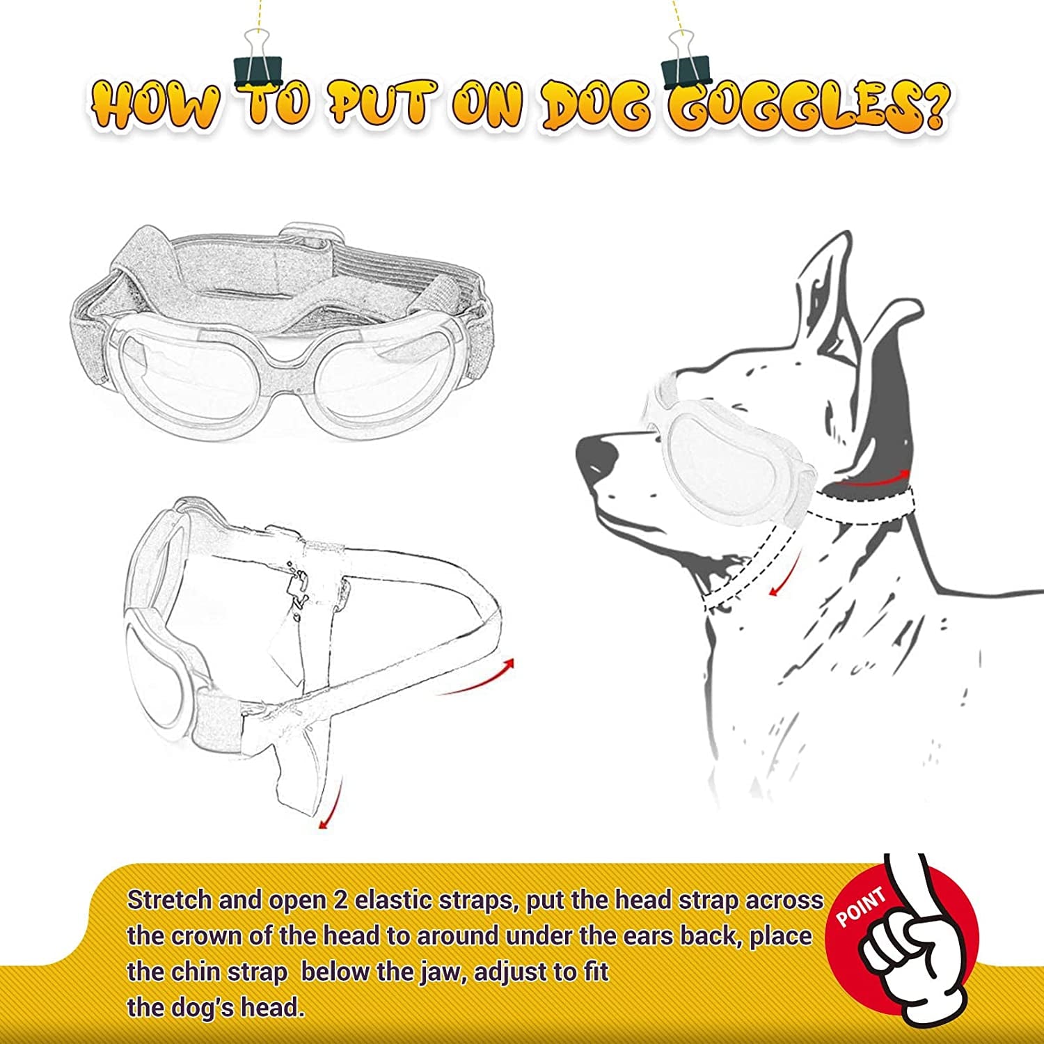 ENJOYING Dog Goggles Small Dog Sunglasses UV Protection Big Cat Glasses Fog/Windproof Outdoor Doggy Eye Protective with Adjustable Band for Small Dogs, Blue Animals & Pet Supplies > Pet Supplies > Dog Supplies > Dog Apparel Enjoying   