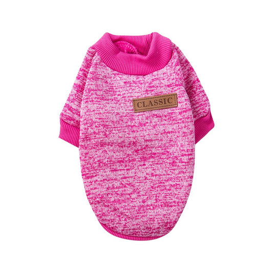 SUNSIOM Small Dog Clothes Pet Cotton Sweater Puppy Warm Apparel Coat Animals & Pet Supplies > Pet Supplies > Dog Supplies > Dog Apparel SUNSIOM M Rose red 